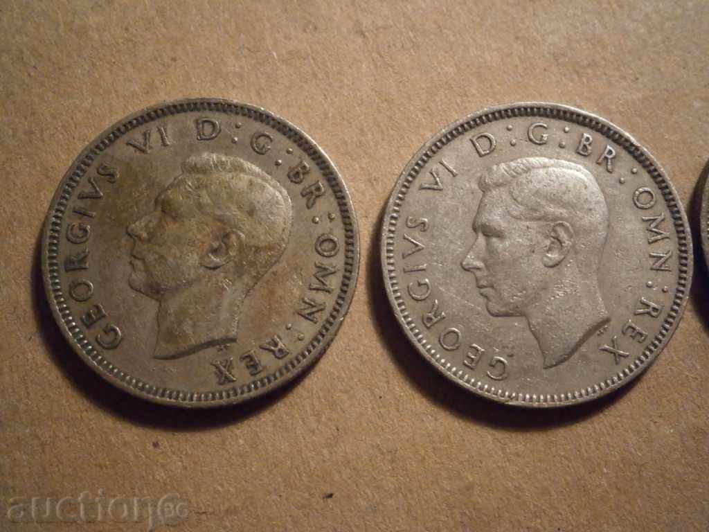 Ένα σελίνι 1947 1948 1949 LOT Σίλινγκ ΙΝΔΙΑ - 6 Ένα σελίνι 1947 1948 1949 LOT Σίλινγκ ΙΝΔΙΑ - 6