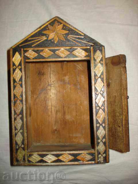 Παλιό ξύλινο κουτί ΤΟΙΧΟΥ ΡΟΛΟΙ Candiani