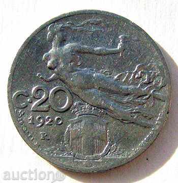 Italia 20 tsentisimi 1920 / Italia 20 centesimi 1920