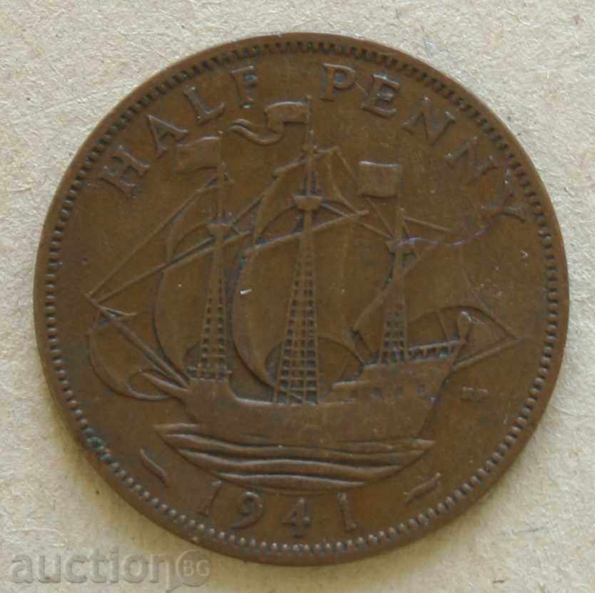 1/2 penny 1941 UK