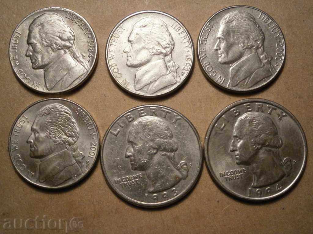 LOT lot cents CENT QUARTER DOLLAR - 5 LOT lot cents CENT QUARTER DOLLAR - 5