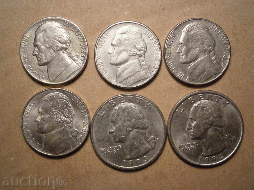 LOT lot cents CENT QUARTER DOLLAR - 6 LOT lot cents CENT QUARTER DOLLAR - 6