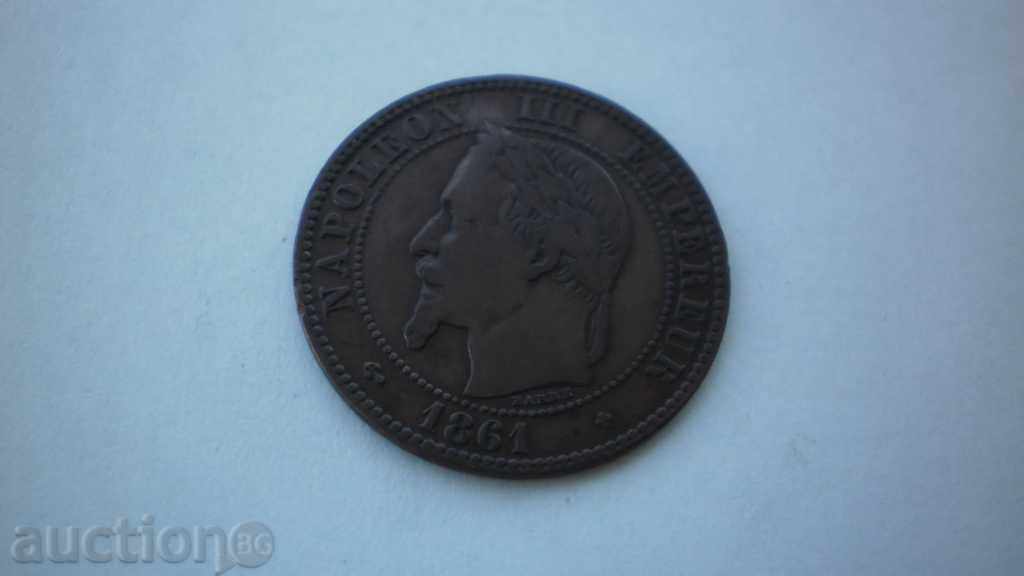 2 Sentimes 1861 BB Franța cu preț € 5.11 | 9.99 BGN