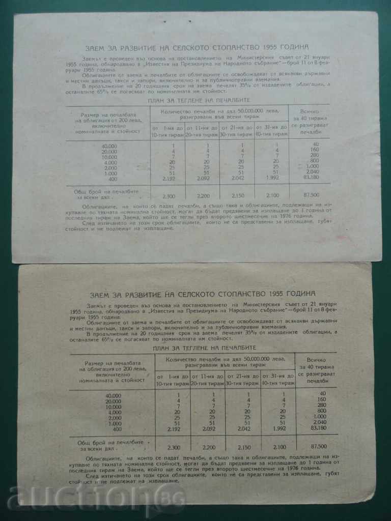 Auction Bulgaria 1955 - Lot of bonds (BGN 20 and BGN 40) Auction Bulgaria 1955 - Lot of bonds (BGN 20 and BGN 40)