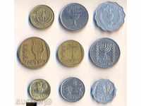 Israel Lot of 9 Coins