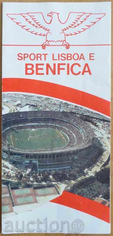 Broșura de fotbal Benfica