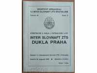 Program de fotbal Inter (Bratislava) - Dukla, 1988