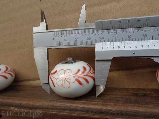 Porcelain balls for a base cabinet, hardware, handles, side tables - 6 Porcelain balls for a base cabinet, hardware, handles, side tables - 6