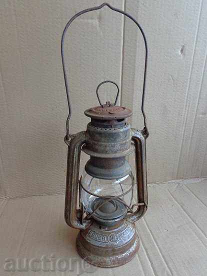 Old German lantern, lamp, spotlight, early twentieth century
