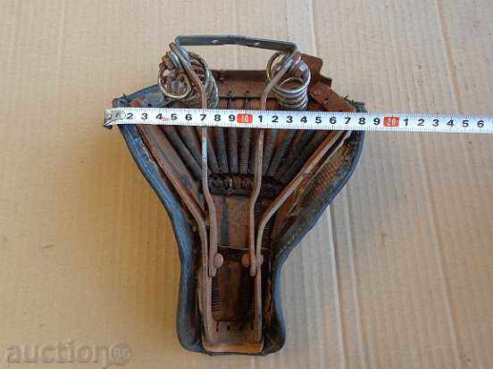 Old leather seat for bicycle, wheel - 7 Old leather seat for bicycle, wheel - 7