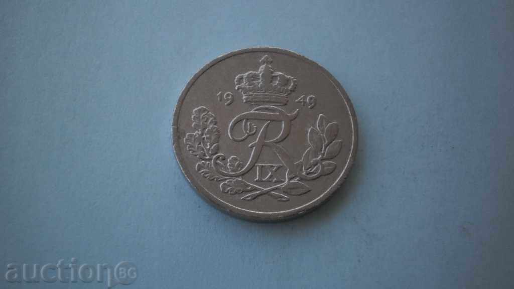 10 Öre 1949 Denmark Rare Year