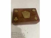 card box with copper / bronze elements