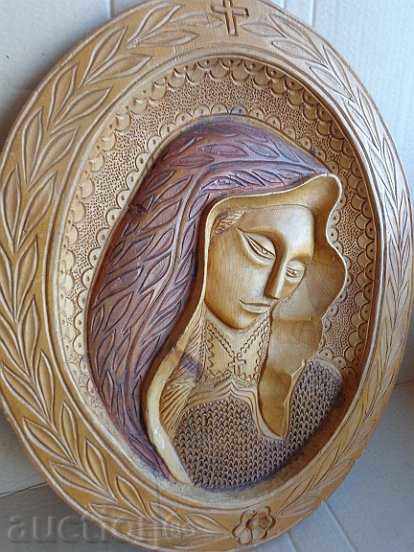 Delivery of Bas-relief from wood, sculpture, wood-carving, wooden, Virgin Mary Delivery of Bas-relief from wood, sculpture, wood-carving, wooden, Virgin Mary