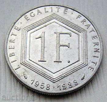 Франция 1 франк 1988 / France 1 Franc 1988