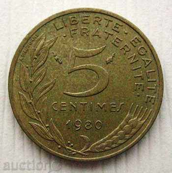 Франция 5 сантима 1980 / France 5 Centimes 1980