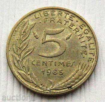 Франция 5 сантима 1985 / France 5 Centimes 1985