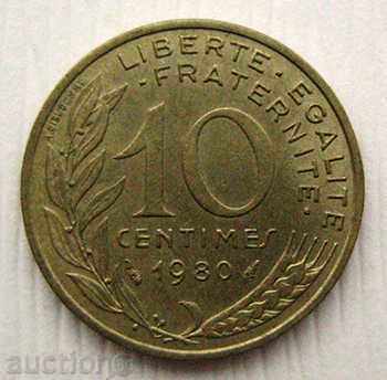 Франция 10 сантима 1980 / France 10 Centimes 1980