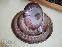 Porcelain teacup/coffee cup, marked, three pieces