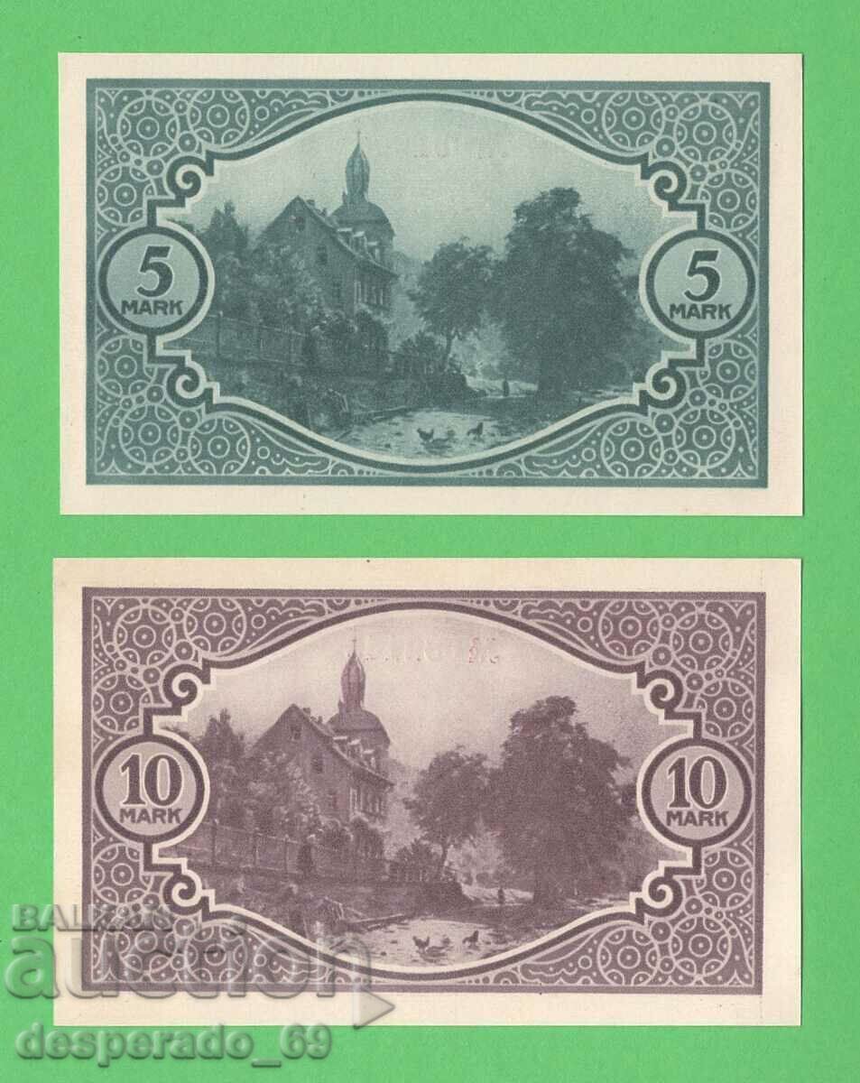 (Mosbach) 5 + 10 marks 1918 UNC ¼ "" ¯) with price 16.00 BGN | € 8.18