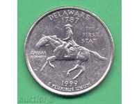 (¯` '• .¸ 25 cents 1999 P United States (Delaware) ¸. •' ´¯)