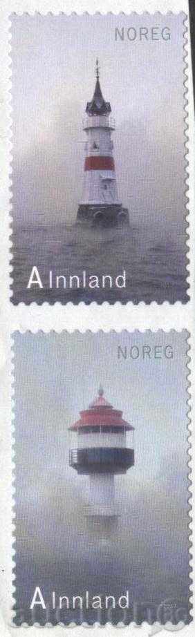 Чисти марки  Морски фарове  2012 от Норвегия