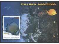 Чист блок  Морска Фауна Риба 2014 от Куба