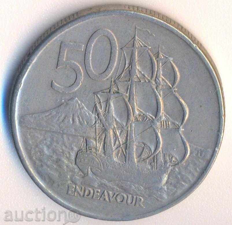 New Zealand 50 cents 1972