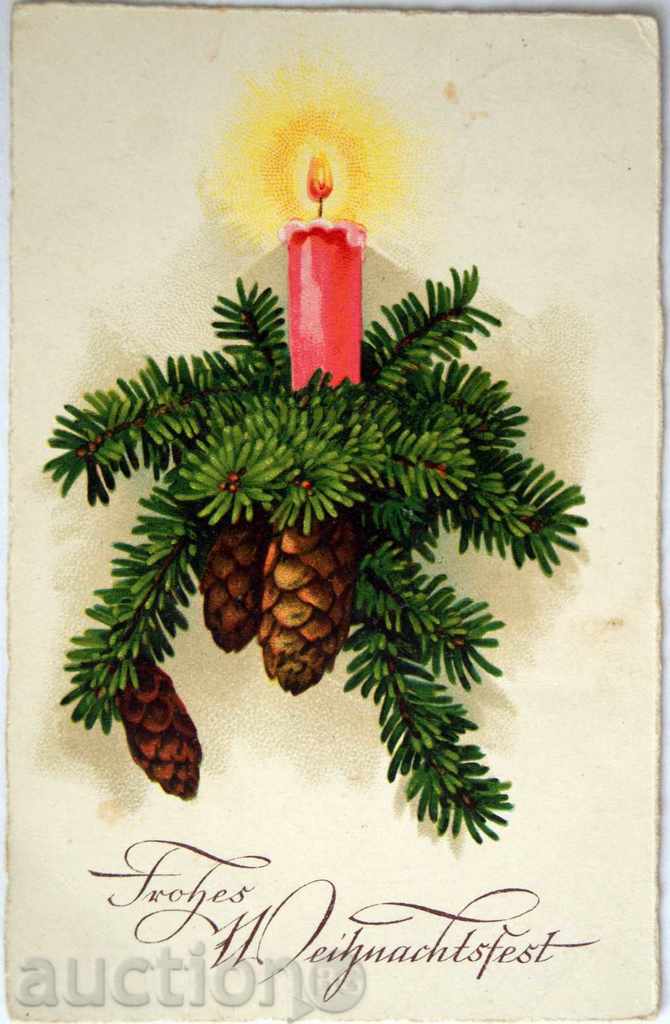 Картичка Германия Весела Коледа 1936 г.