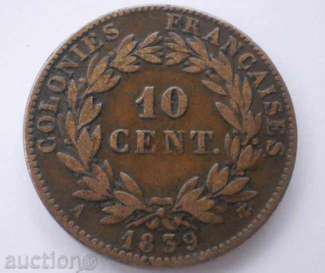 Coloniile franceză 10 cenți 1839 moneda destul de rare cu preț € 46.02 | 90.01 BGN Coloniile franceză 10 cenți 1839 moneda destul de rare cu preț € 46.02 | 90.01 BGN