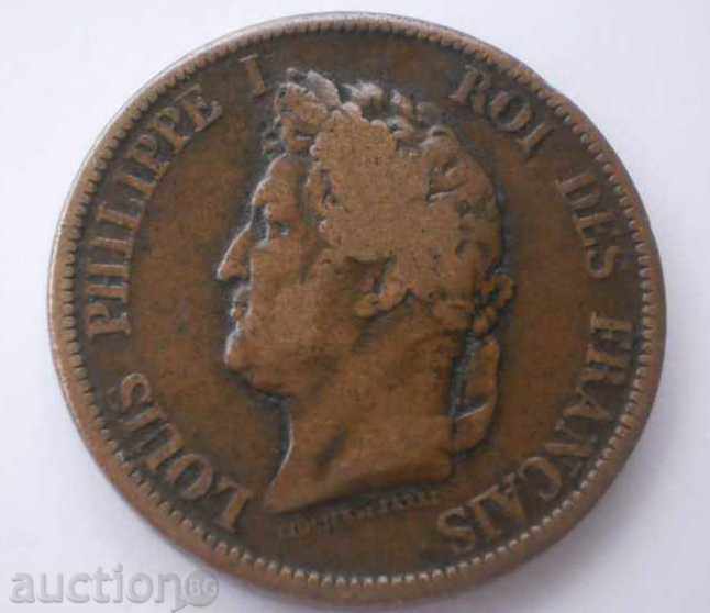 French Colonies 10 Centimeter 1839 Pretty Rare Coin