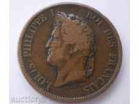 Coloniile franceză 10 cenți 1839 moneda destul de rare