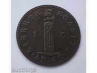 Хаити 1 Центим 1846 Доста Рядка Монета
