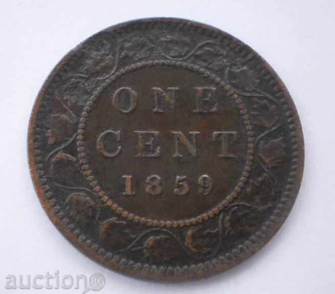 Καναδάς 1 σεντ 1859 αρκετά σπάνιο νόμισμα