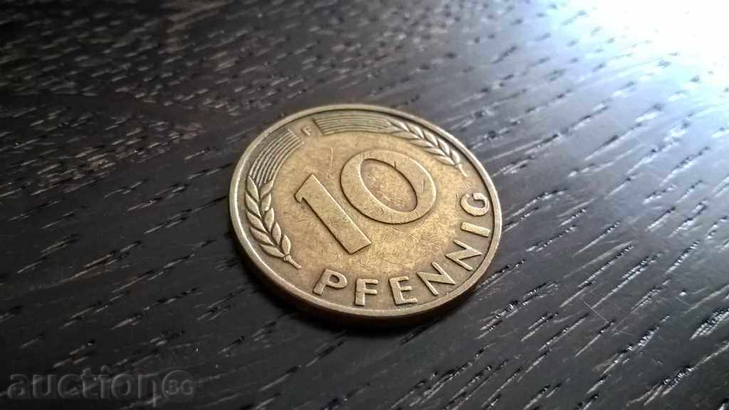 Monede - Germania - 10 pfenigi | 1950. seria F