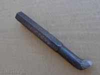 Very old glass for cutting glass, blade, wrought iron