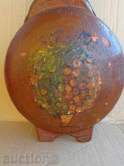 Old bulgarian vase, wooden with painting - 5 Old bulgarian vase, wooden with painting - 5