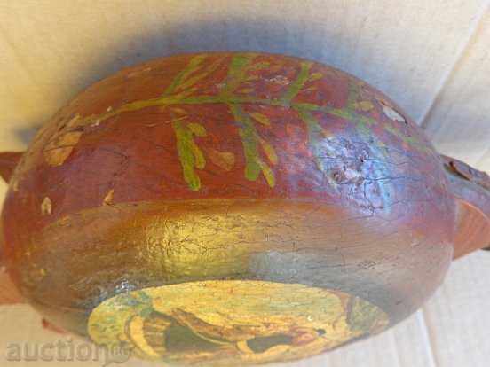 Old bulgarian vase, wooden with painting - 6 Old bulgarian vase, wooden with painting - 6