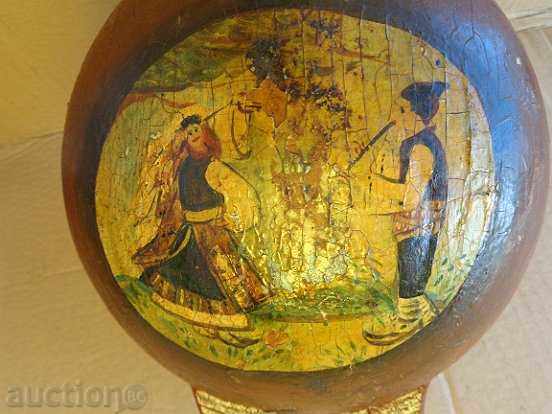 Old bulgarian vase, wooden with painting - 7 Old bulgarian vase, wooden with painting - 7