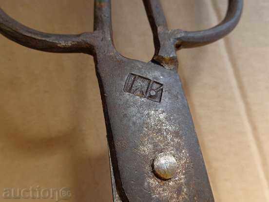 Παλιά πλαστά ψαλίδι με κύριο εκτύπωσης, σφυρήλατο σίδερο - 5 Παλιά πλαστά ψαλίδι με κύριο εκτύπωσης, σφυρήλατο σίδερο - 5