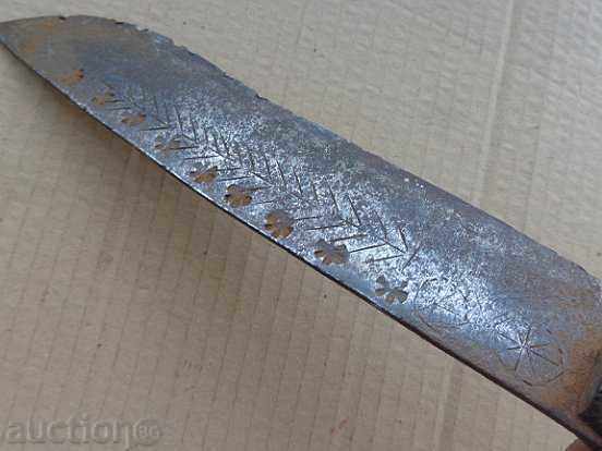 Shepherd's knife, karakulak with horned black and dagger engravings - 5