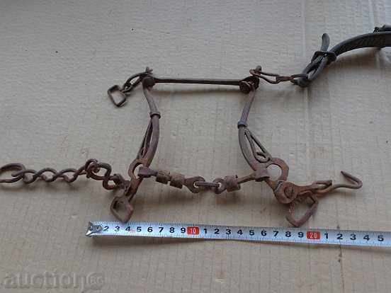 Παλιά οθωμανική χαλινάρι, λουρί, σφυρήλατο σίδερο 19ου αιώνα - 5
