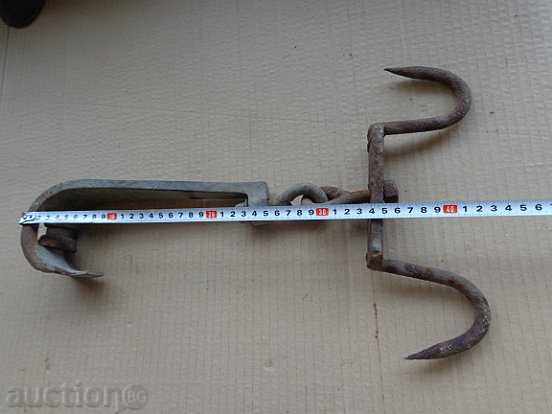 Old forged hook with roller, crane, anchor with price 39.00 BGN | € 19.94