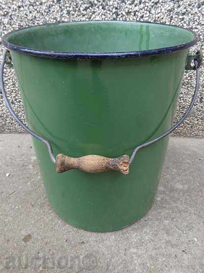 Old enamel bucket from the time of Sotsa with price 65.00 BGN | € 33.23 Old enamel bucket from the time of Sotsa with price 65.00 BGN | € 33.23