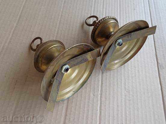Auction Old brass bracket for lampshade 2 pieces globe chandelier lamp Auction Old brass bracket for lampshade 2 pieces globe chandelier lamp