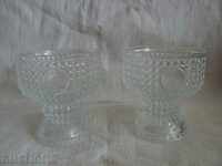 Mugs - goblets, bobbins 2 pcs-thick glass