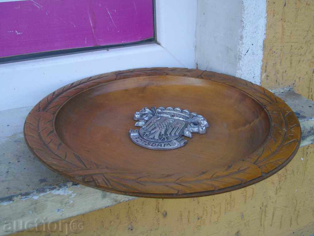 The wooden plate with metallic "POTSDAM" - 6 The wooden plate with metallic "POTSDAM" - 6