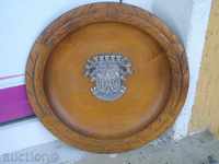 The wooden plate with metallic "POTSDAM"