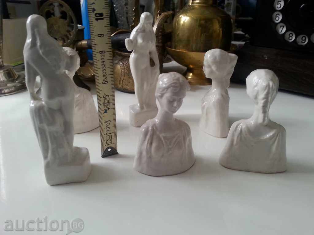 Lot Old Italian Porcelain Statues - 5 Lot Old Italian Porcelain Statues - 5