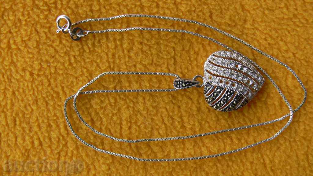 SILVER LACE WITH VISULKA HEART with price 70.00 BGN | € 35.79 SILVER LACE WITH VISULKA HEART with price 70.00 BGN | € 35.79