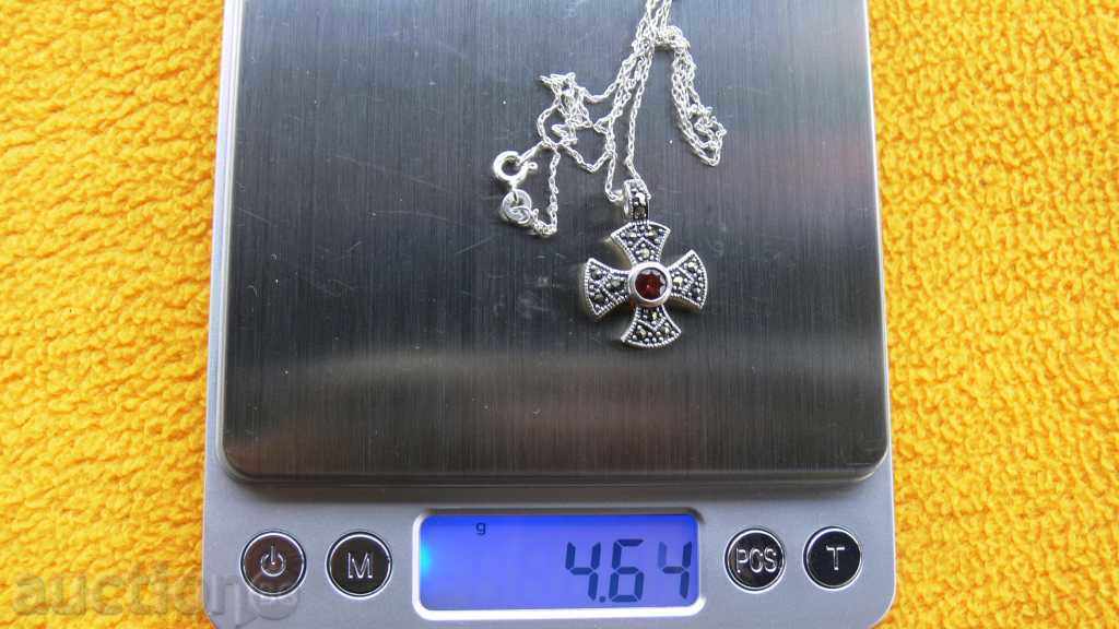 SILVER LENGTH WITH VIRGIN CROSS, RUBIN AND MARKEZITIS SILVER LENGTH WITH VIRGIN CROSS, RUBIN AND MARKEZITIS